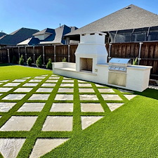 Full-Scope-Backyard-Transformation-with-Turf-Pavers-Outdoor-Living-in-Prosper-TX 3
